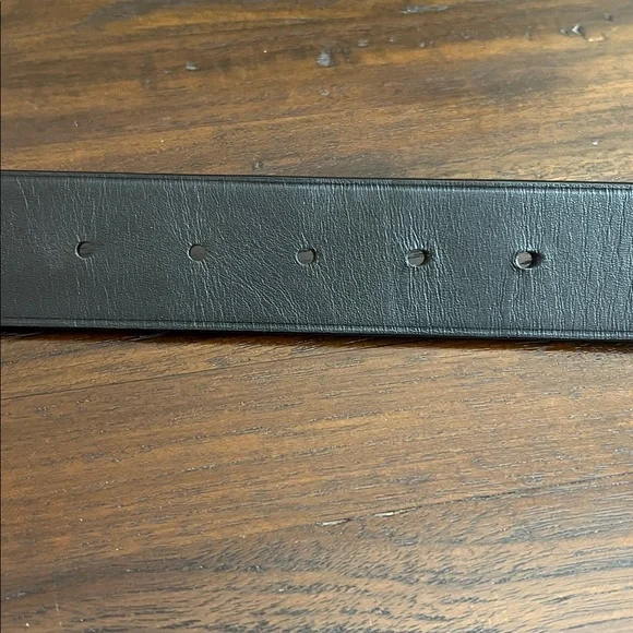 Polo by Ralph Lauren Reversible Black/ town Belt with Gold Buckle, 32.5” - Picture 9 of 10